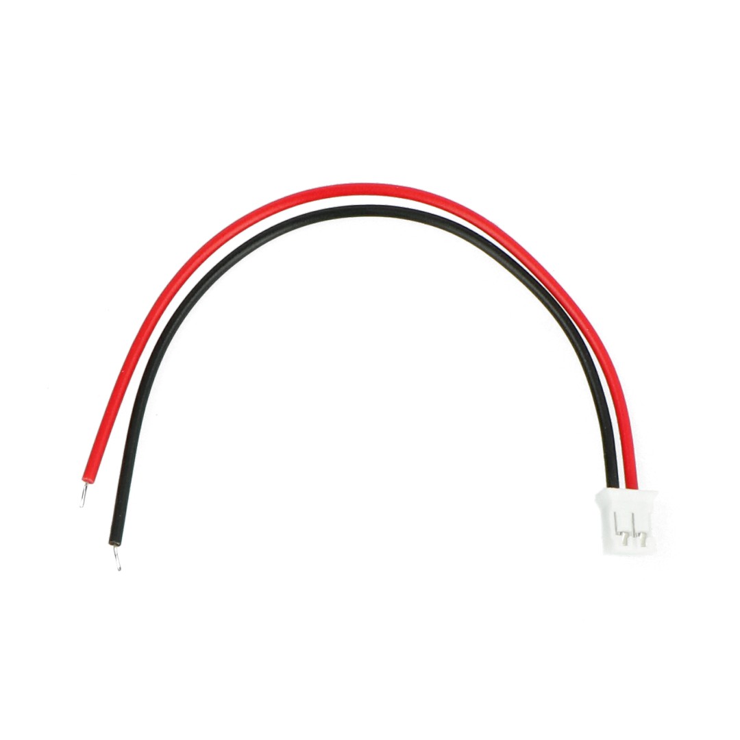 Wtyk JST prosty 2-pinowy, raster 2,0mm z przewodem